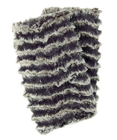 Men's Fingerless / Texting Gloves, Reversible - Desert Sand Faux Fur