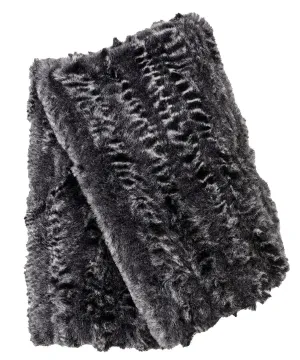 Men's Fingerless / Texting Gloves, Reversible - Luxury Faux Fur in Rattle N Shake