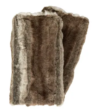 Men's Fingerless / Texting Gloves, Reversible - Plush Faux Fur in Willows Grove