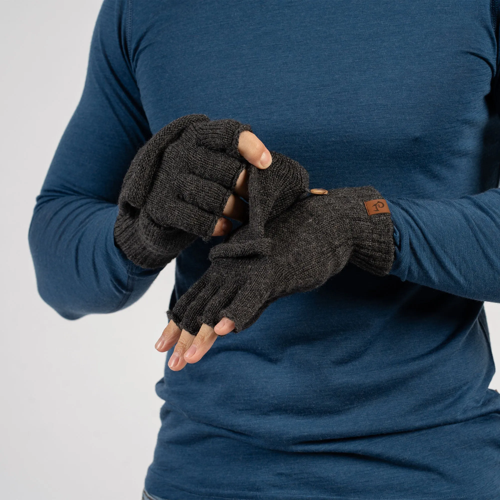 Men's Knit Convertible Gloves Merino