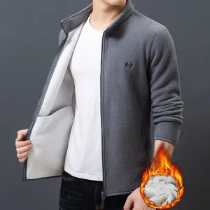 Men's plus fleece thick polar fleece jacket