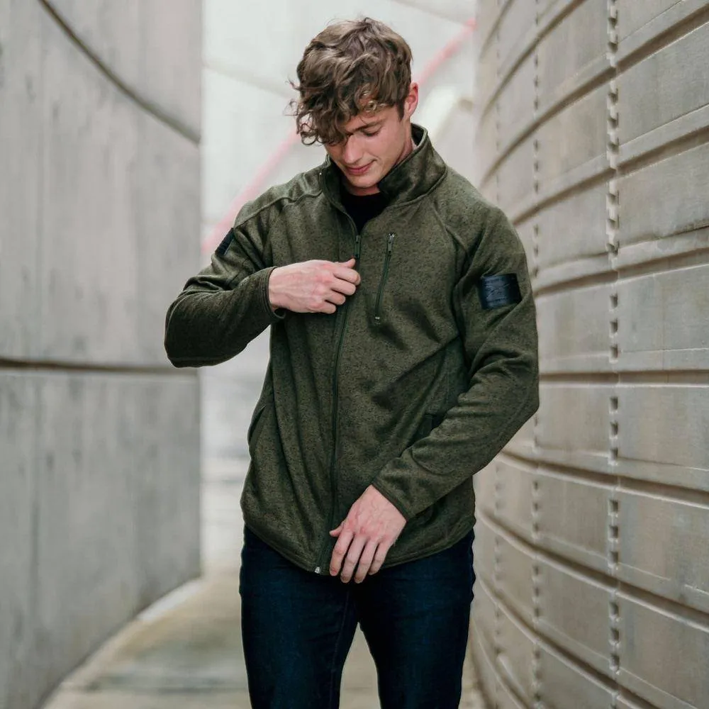 Men's Sweater Jacket - Military Green