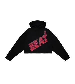 Mitchell and Ness Miami HEAT Big Face Crop Women's Hoodie