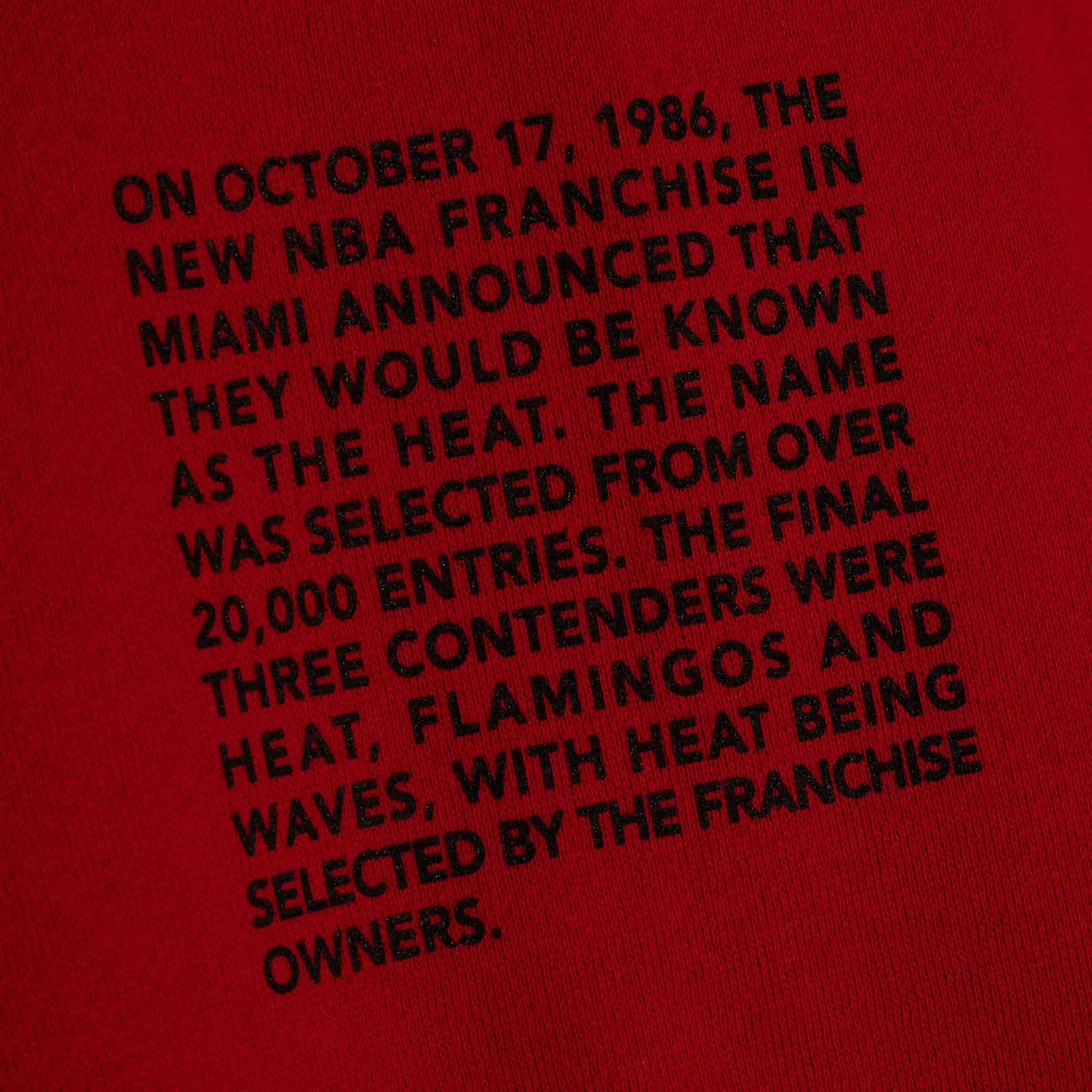 Mitchell and Ness Miami HEAT Origins Fleece Hoodie