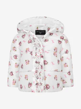 Monnalisa Baby Girls Floral Down Padded Coat