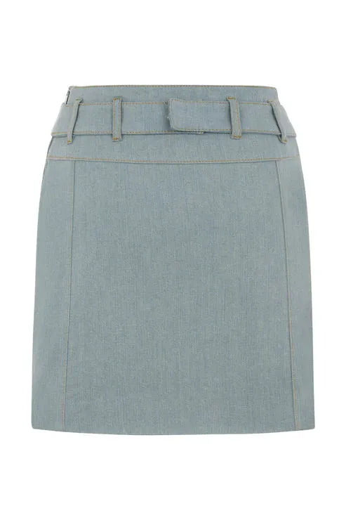 Monte J Logo Belted Skirt