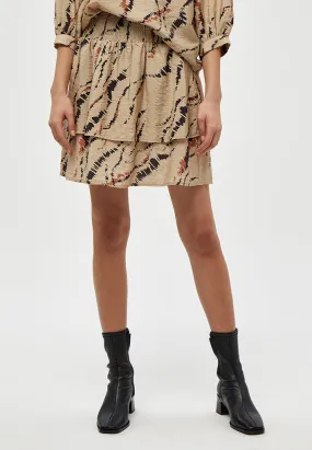 MSLuvana Skirt - Wood Smoke Graphic Print