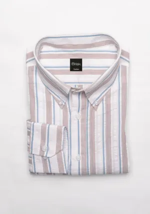 Multi Seersucker Stripes Shirt