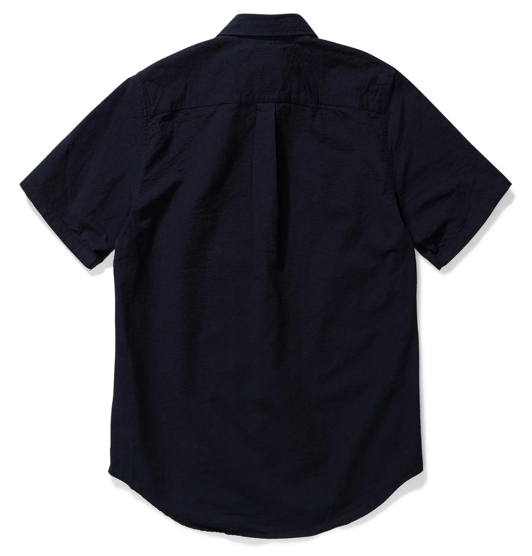 Norse Projects Osvald Seersucker Short Sleeve Shirt – Dark Navy