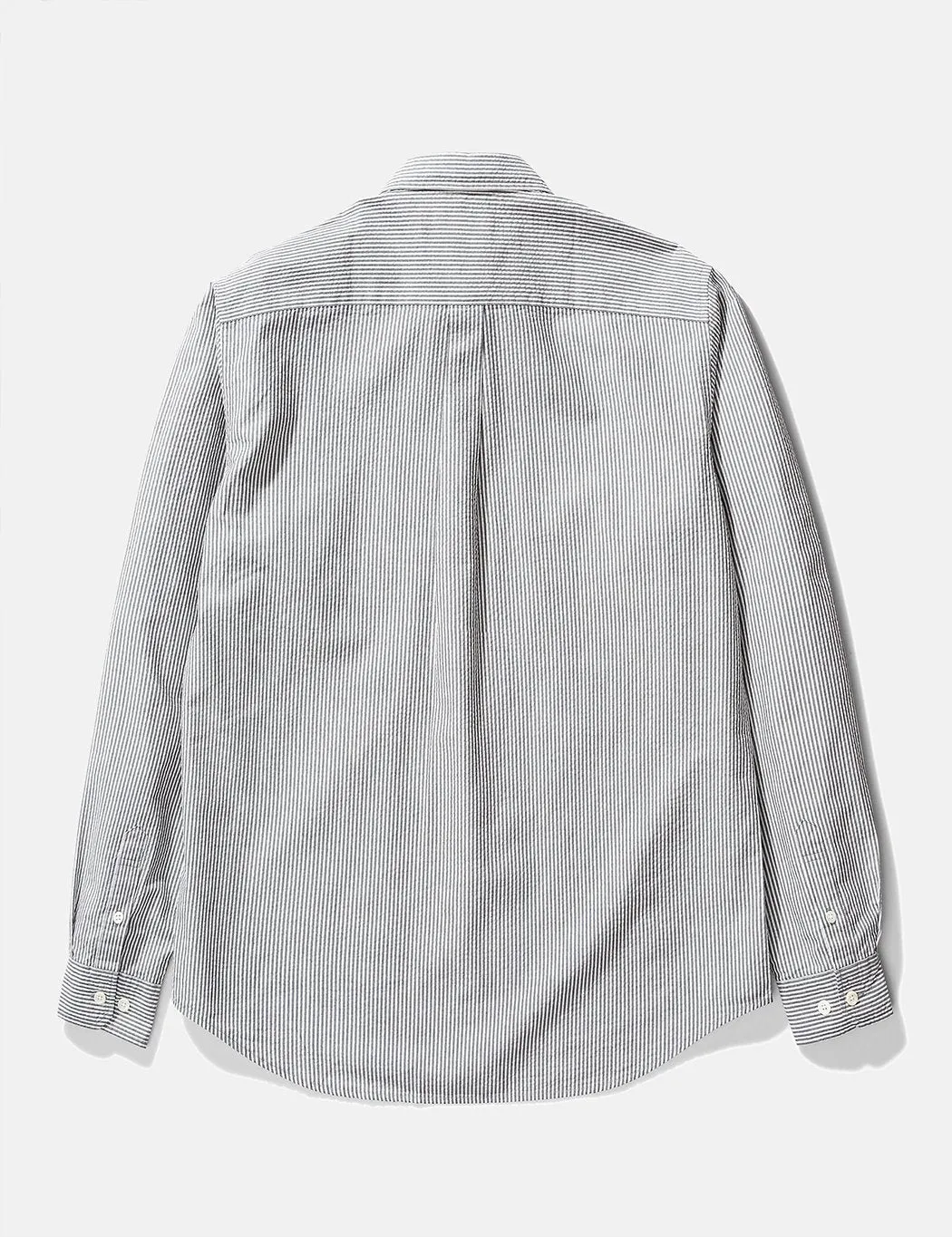 Norse Projects Thorsten Seersucker Shirt - Navy Stripe