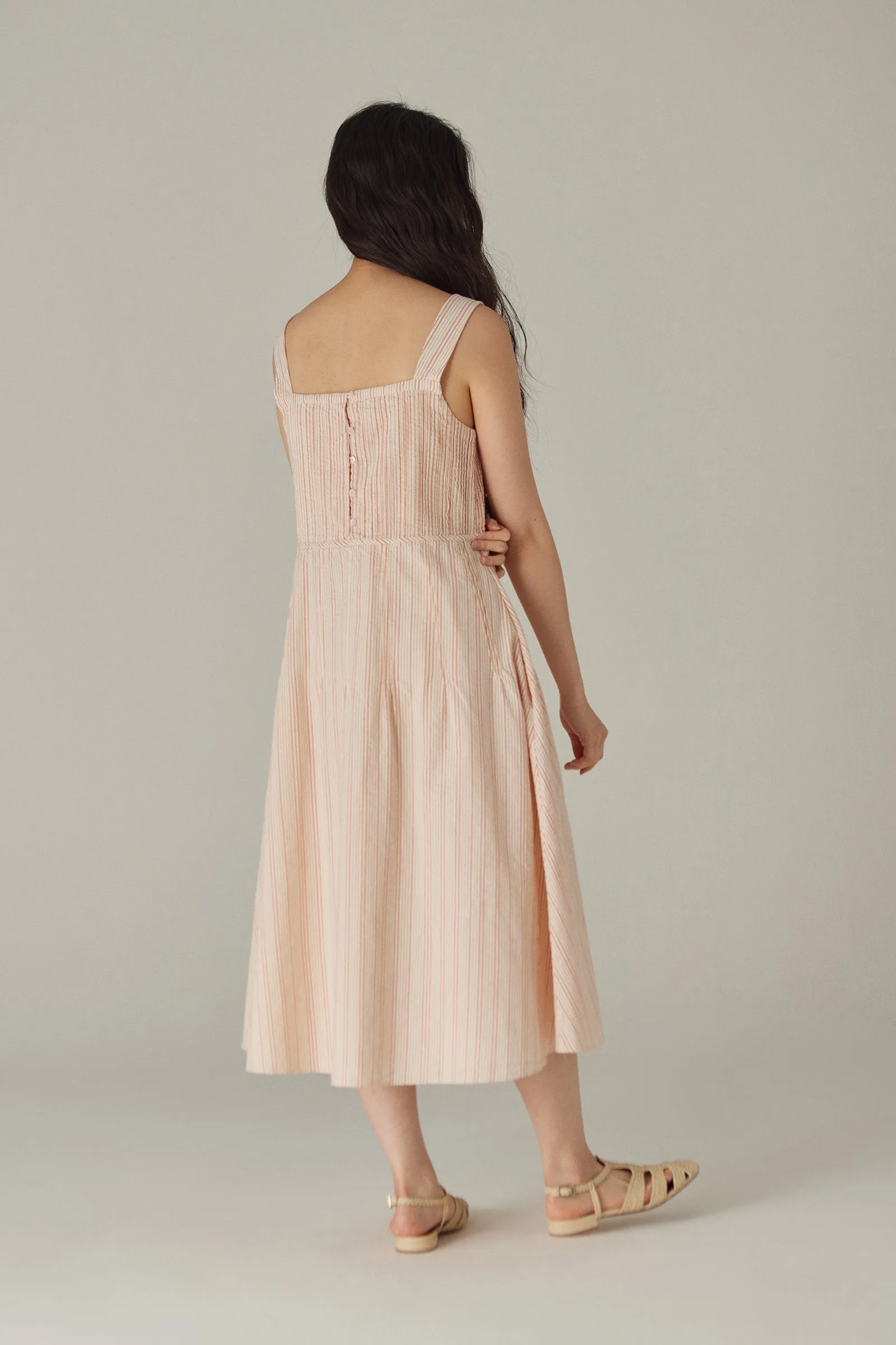 Odette Dress -- Organic Cotton Seersucker