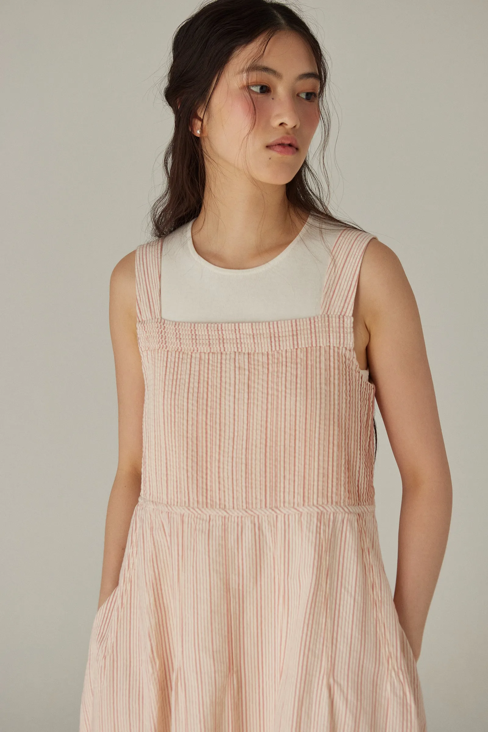 Odette Dress -- Organic Cotton Seersucker