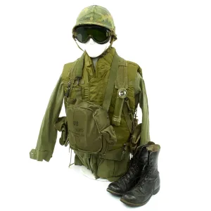 Original U.S. Vietnam War Infantryman Jungle Combat Uniform with Body Armor and M-56 Gear Set