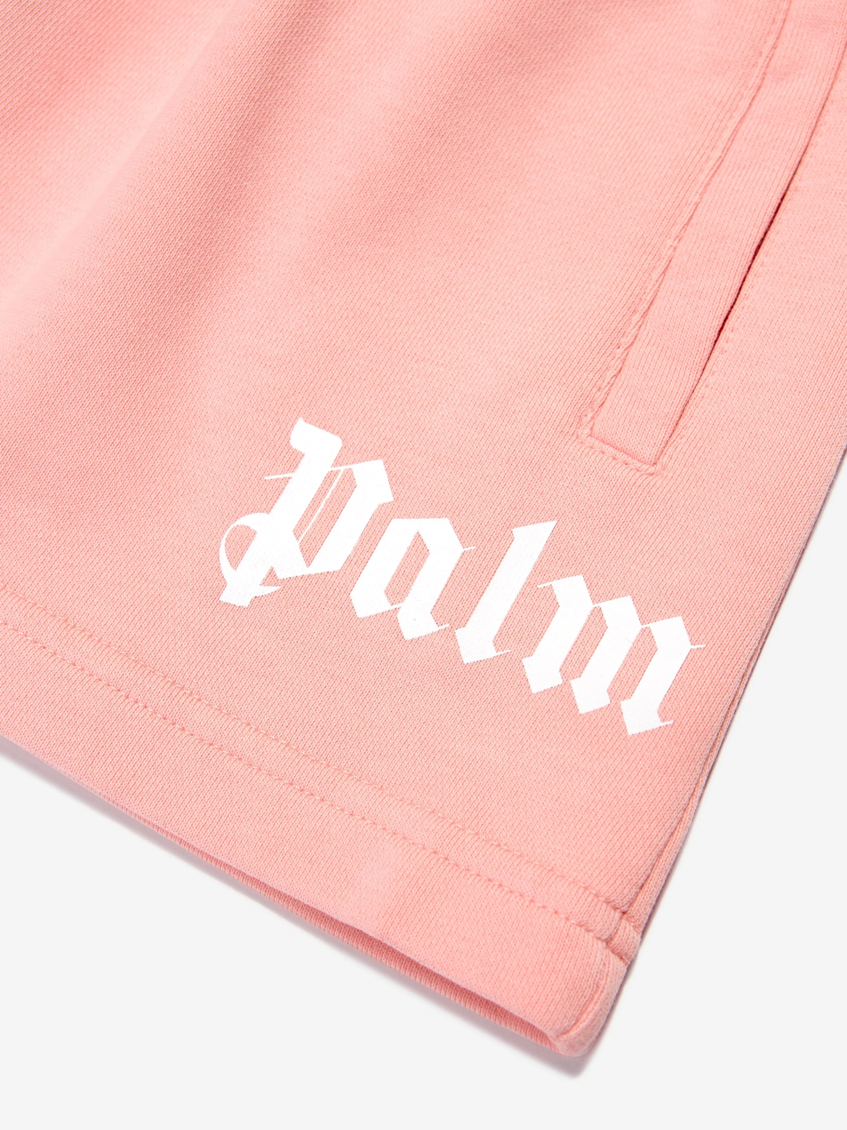 Palm Angels Girls Classic Overlogo Sweat Skirt in Pink