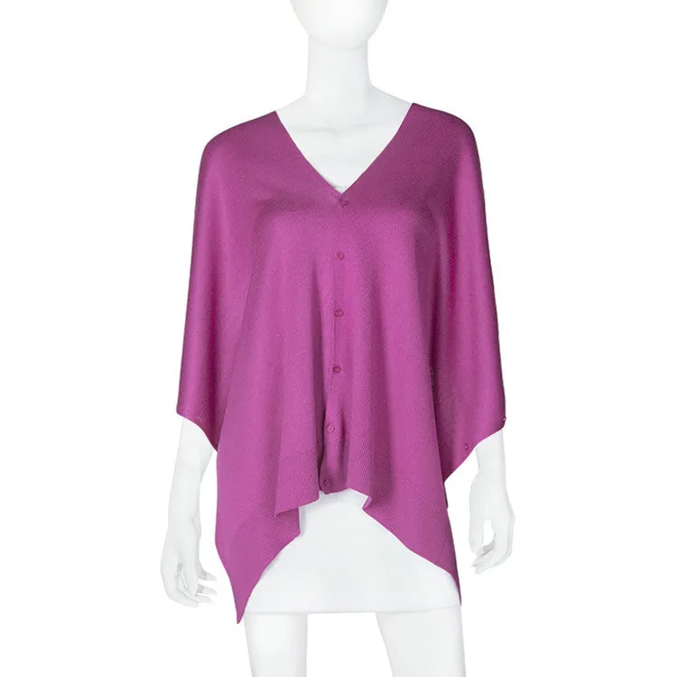 Papillon Bamboo Hollyhock Magenta Scarf-Shawl-Cardigan 3 in 1