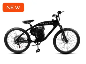 PHATMOTO™ Rover 2023 - 79cc Motorized Bicycle 7-Speed (Black)