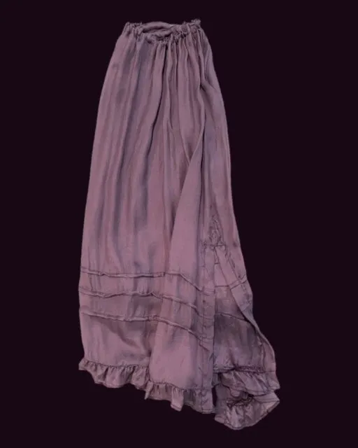 PINTUCK UNDERSKIRT WITH RUFFLES - SUGARED PLUM