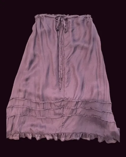 PINTUCK UNDERSKIRT WITH RUFFLES - SUGARED PLUM