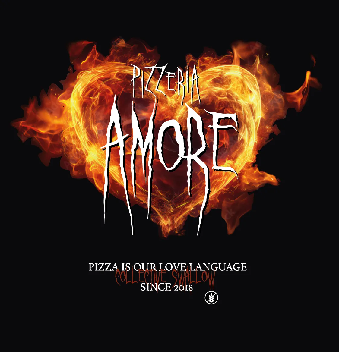 PIZZA AMORE HOODIE - LIMITED EDITION - BLACK -