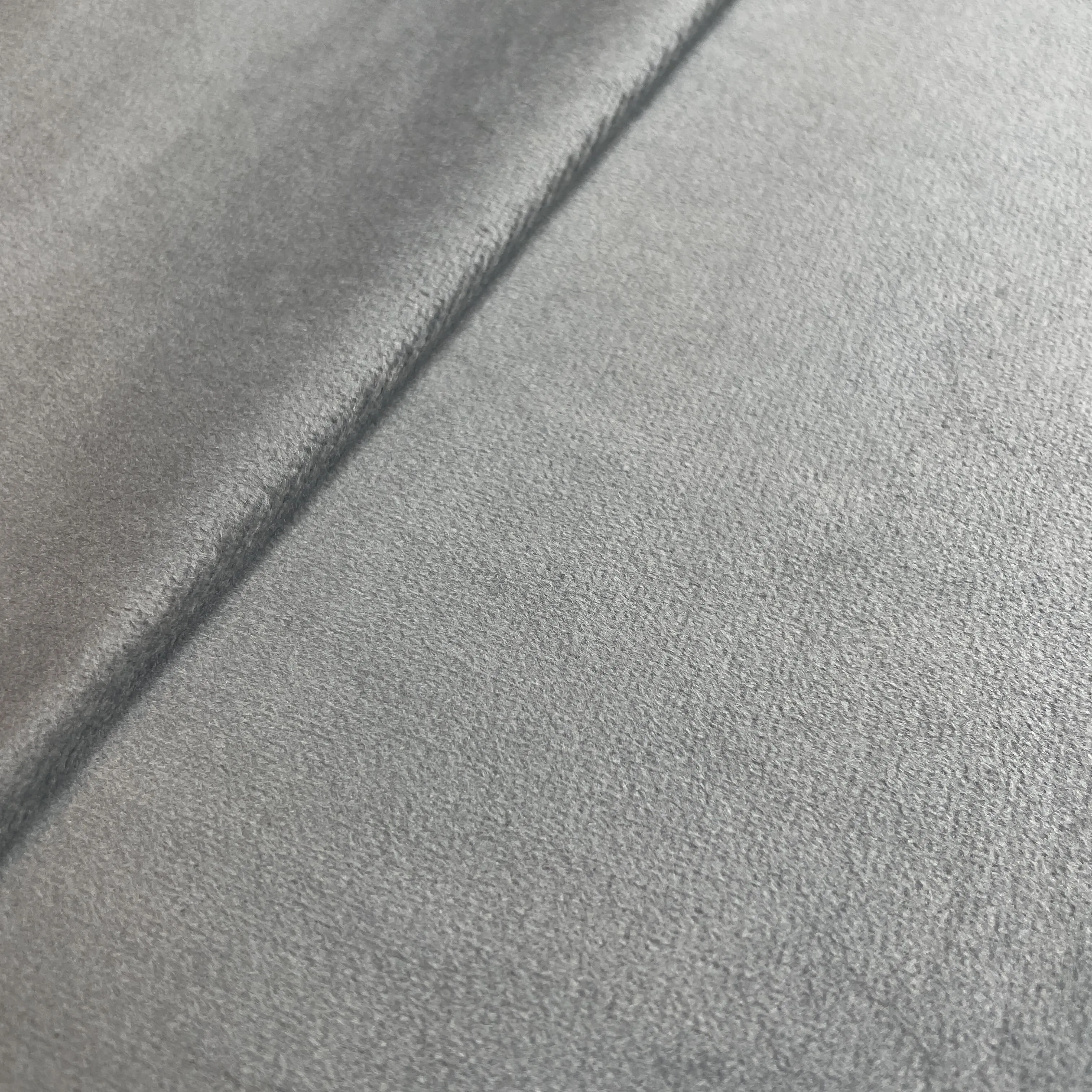 Premium Gray Solid Velvet Fabric