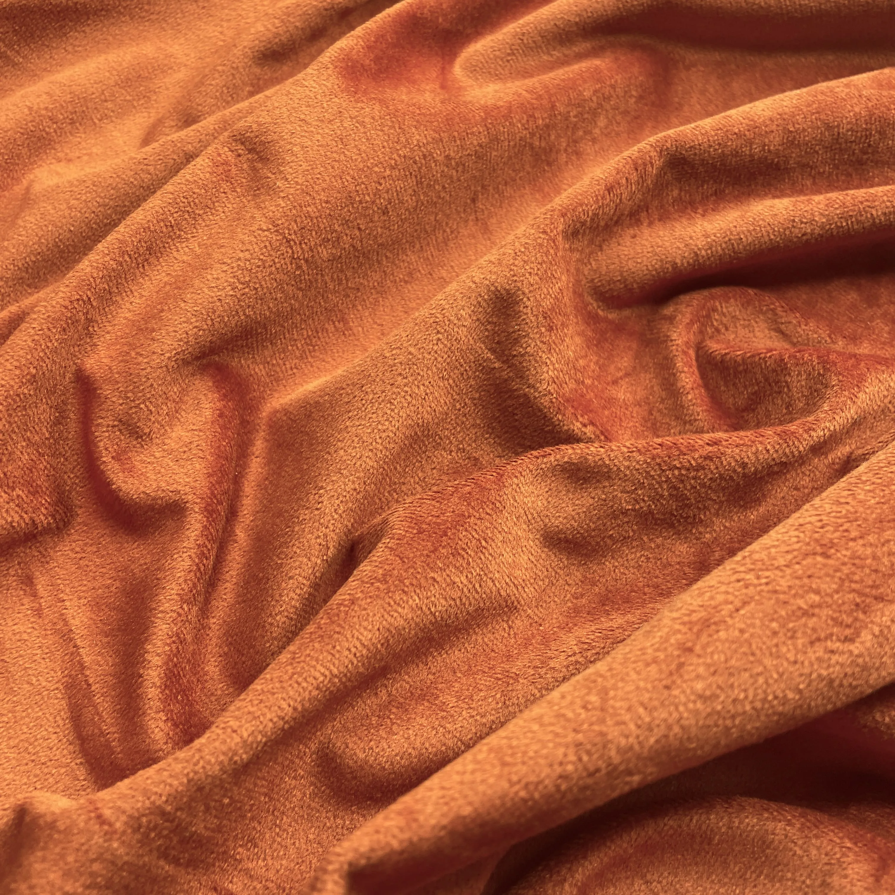 Premium Orange Solid Velvet Fabric