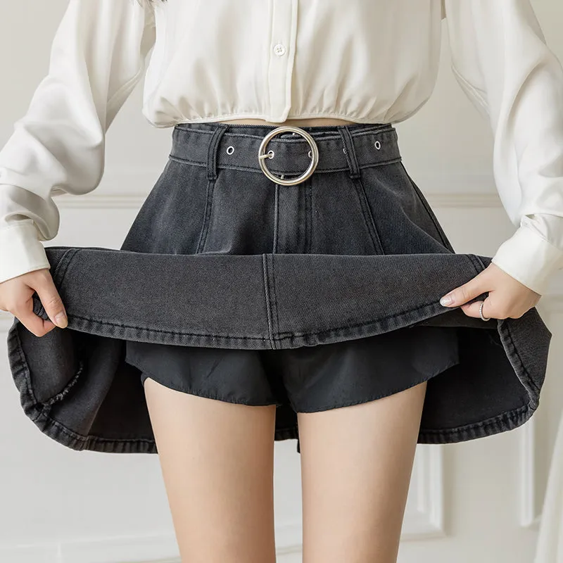 Preppy Denim Skirt