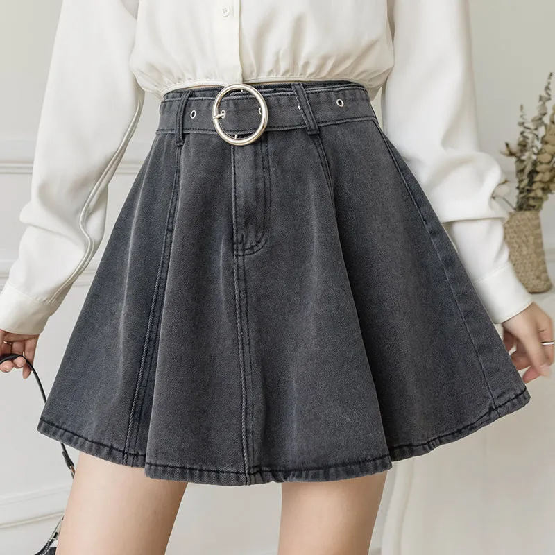 Preppy Denim Skirt