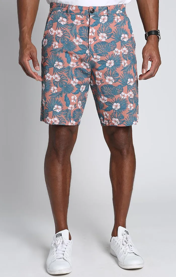 Print Seersucker Short