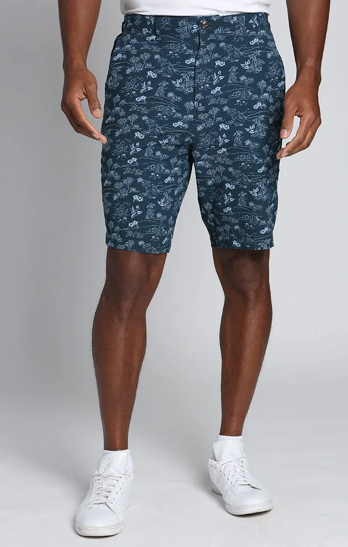 Print Seersucker Short