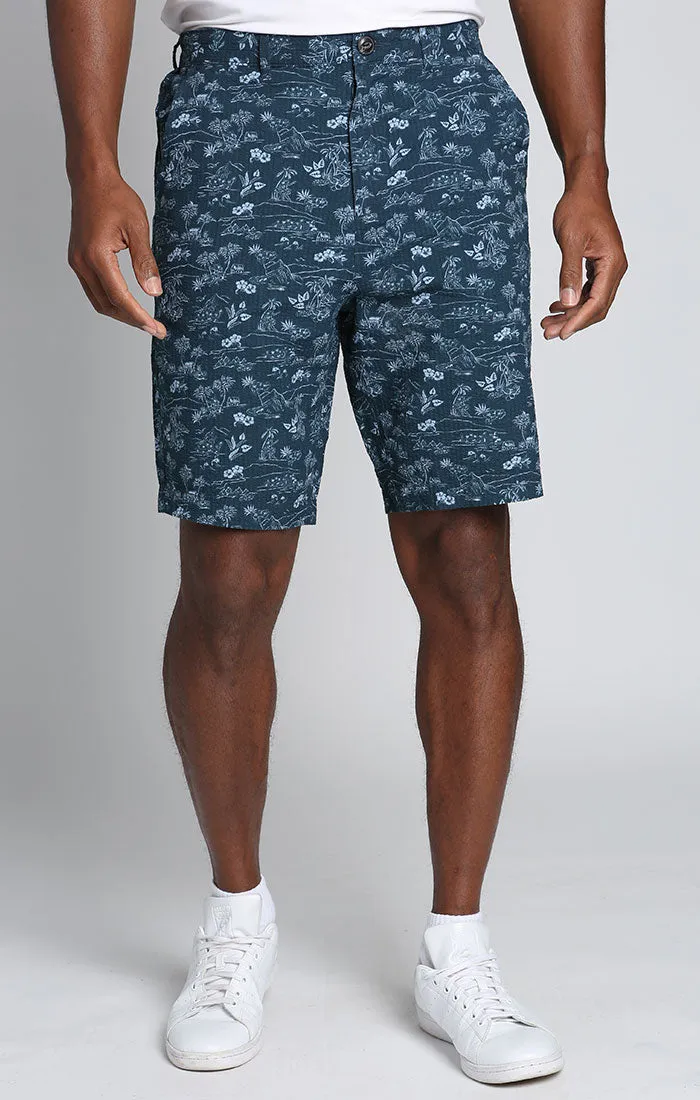 Print Seersucker Short