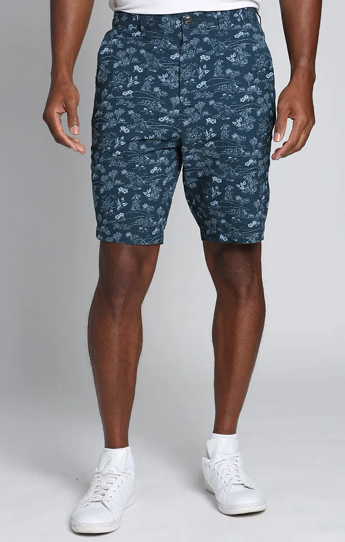 Print Seersucker Short