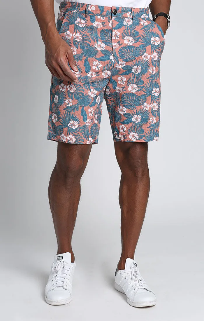 Print Seersucker Short