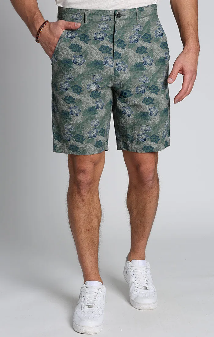 Print Seersucker Short