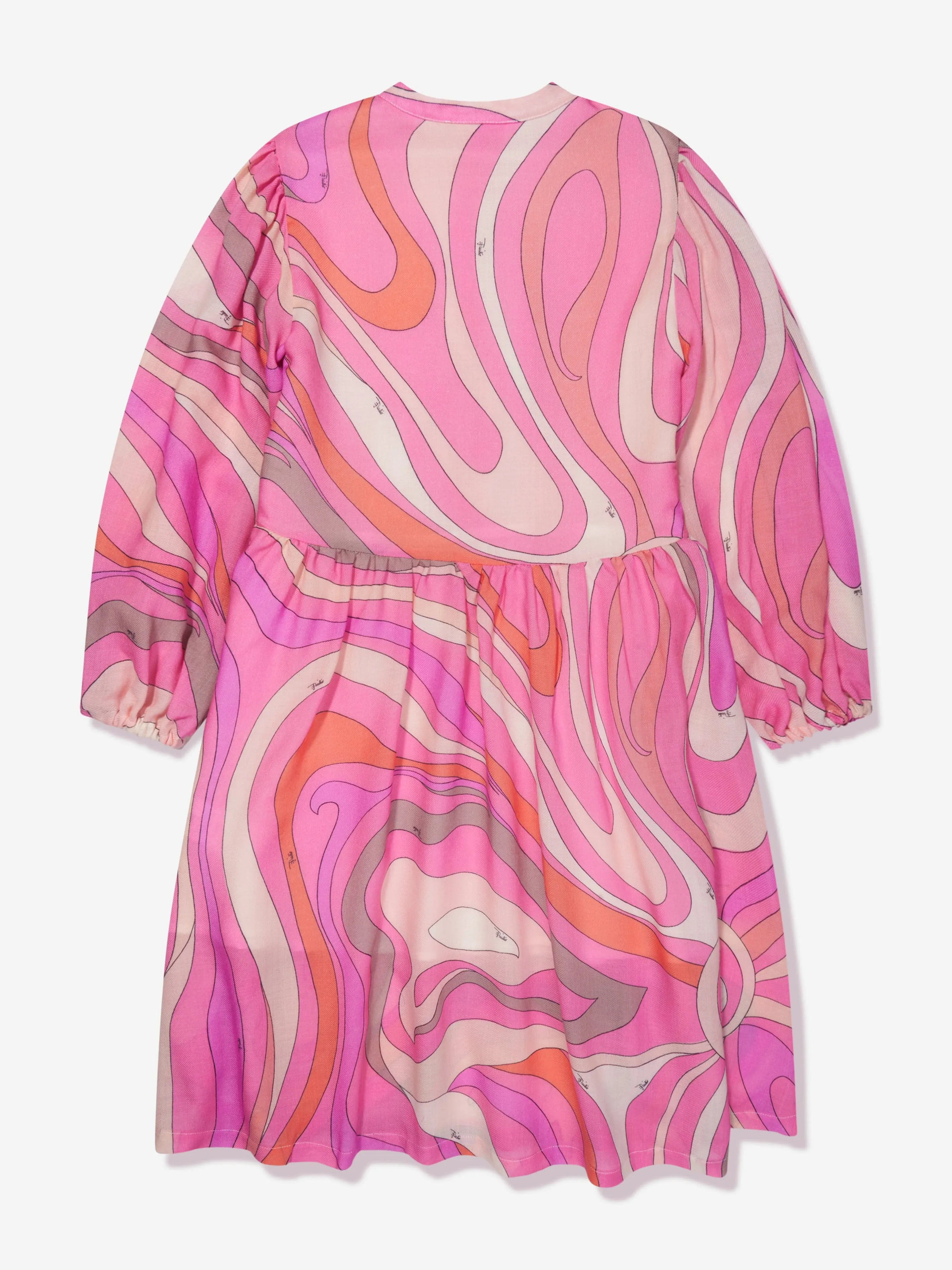 Pucci Girls Marmo Print Shirt Dress in Pink