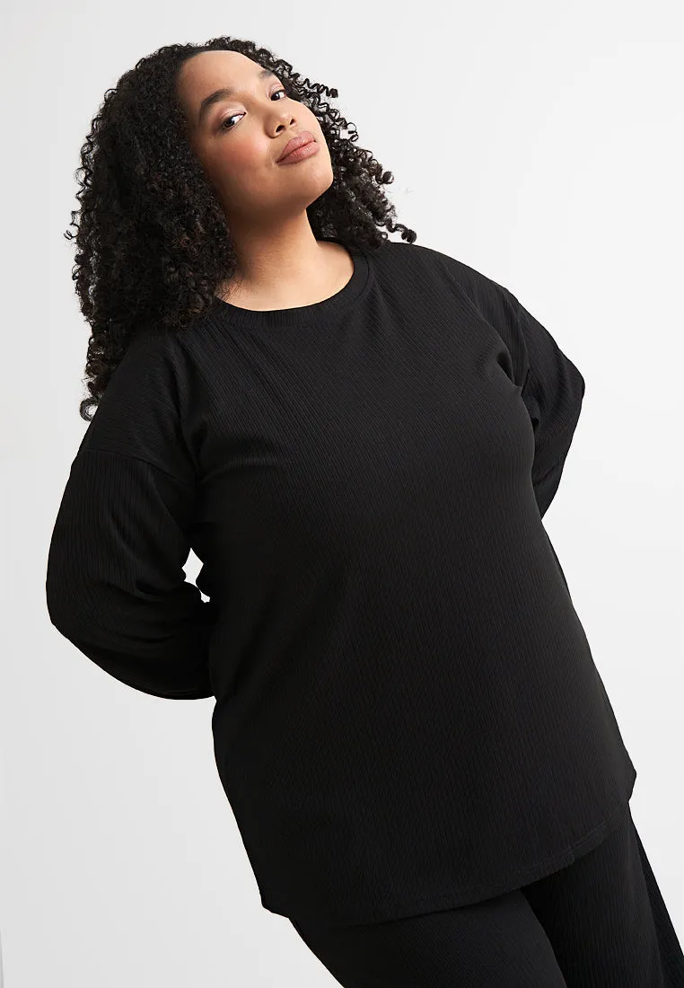 Qamar Relax Ribbed Quarantine Jumper Top