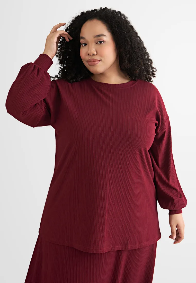 Qamar Relax Ribbed Quarantine Jumper Top