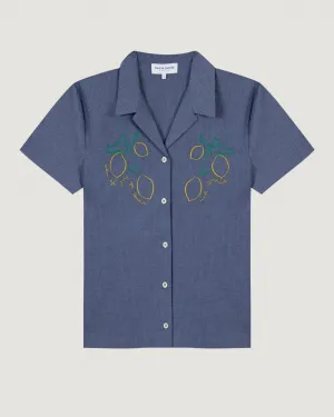 "Lemon" souchier seersucker shirt