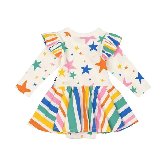 Rock Your Baby - Stars & Stripes Baby Waisted Dress