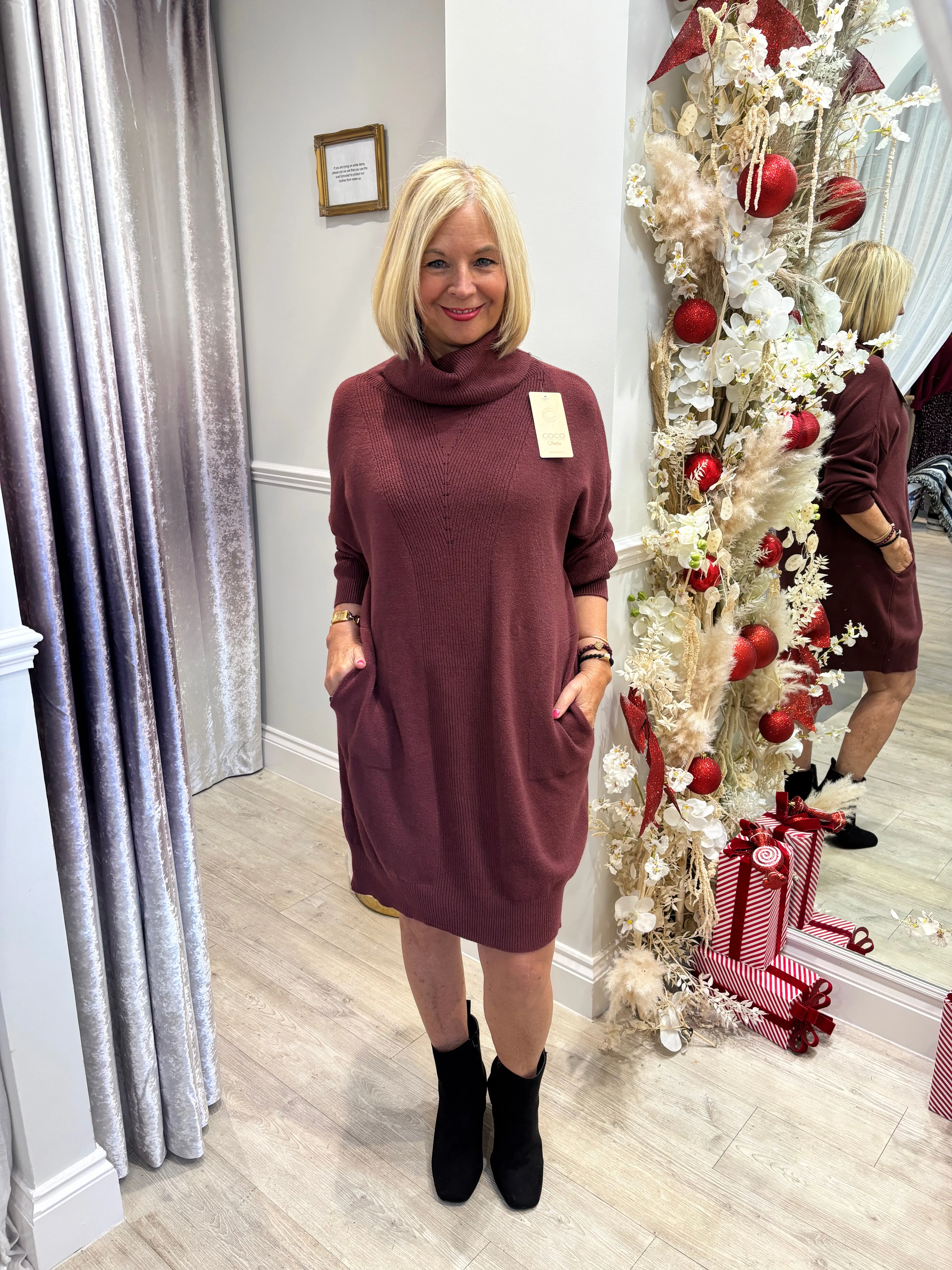 Roll Neck Jumper Dress