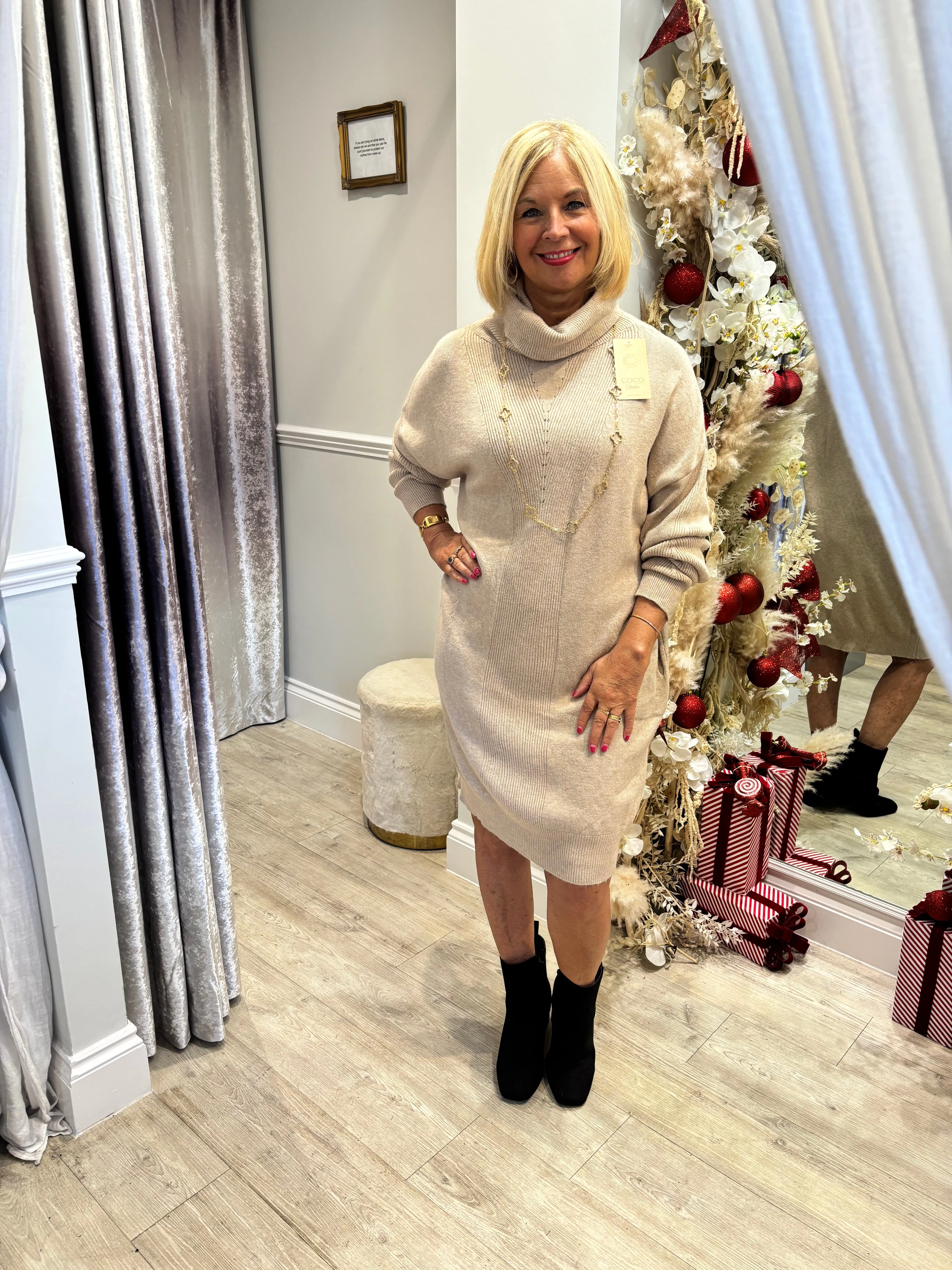 Roll Neck Jumper Dress