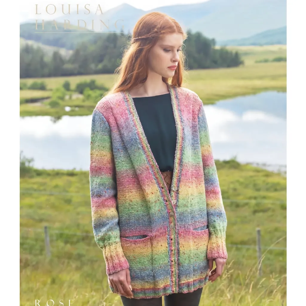 Rose Knitting Pattern from the Louisa Harding Tulla Tweed Collection