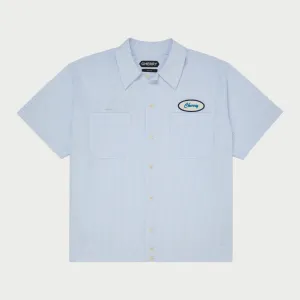 Seersucker Mechanic Shirt (Blue)