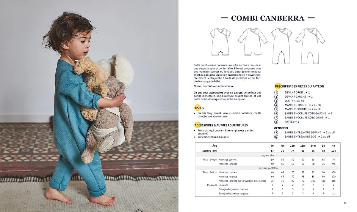 Sewing patterns book for babies "AT HOME" Ebook