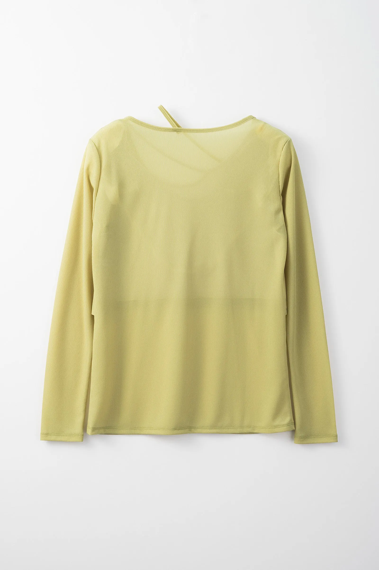 Sheer layered  top (Yellow)