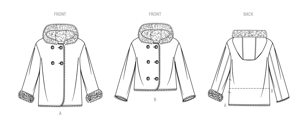 Simplicity Sewing Pattern S9832 GIRLS' AND BOYS' JACKET IN TWO LENGTHS