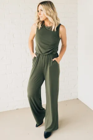 Single Ruched Side Jumpsuit