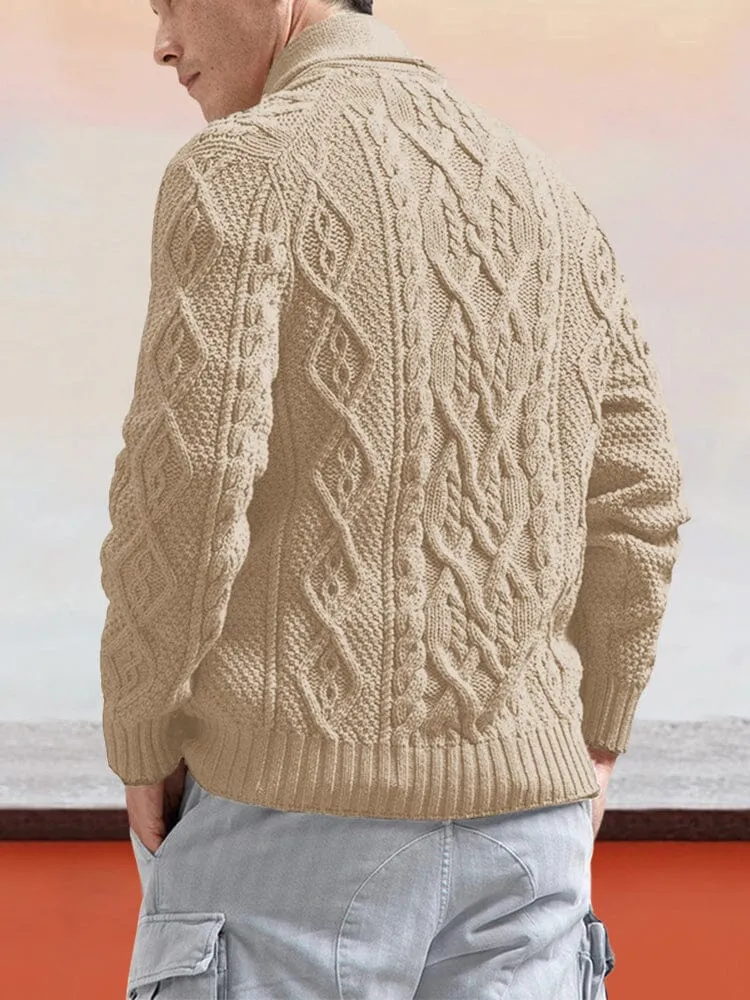 Slim Knitted Long-sleeved Cardigan Sweater