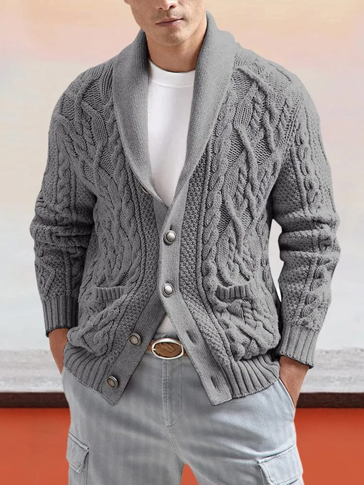 Slim Knitted Long-sleeved Cardigan Sweater