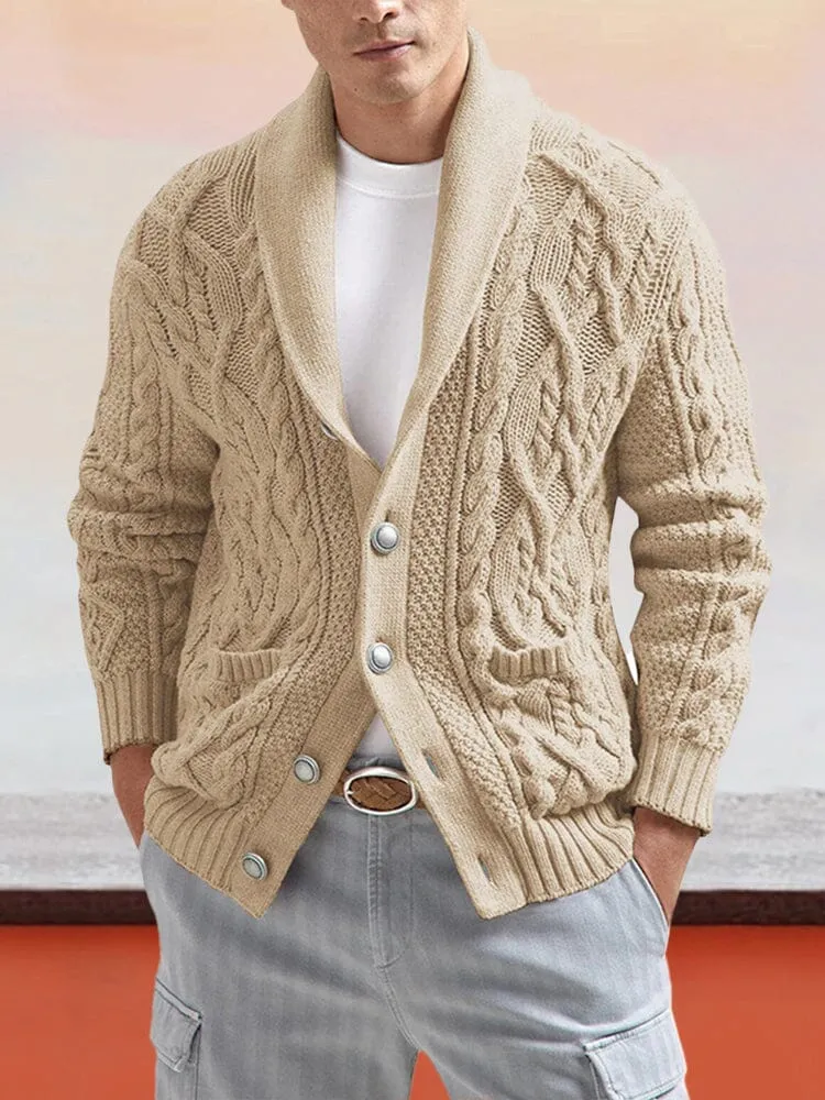 Slim Knitted Long-sleeved Cardigan Sweater