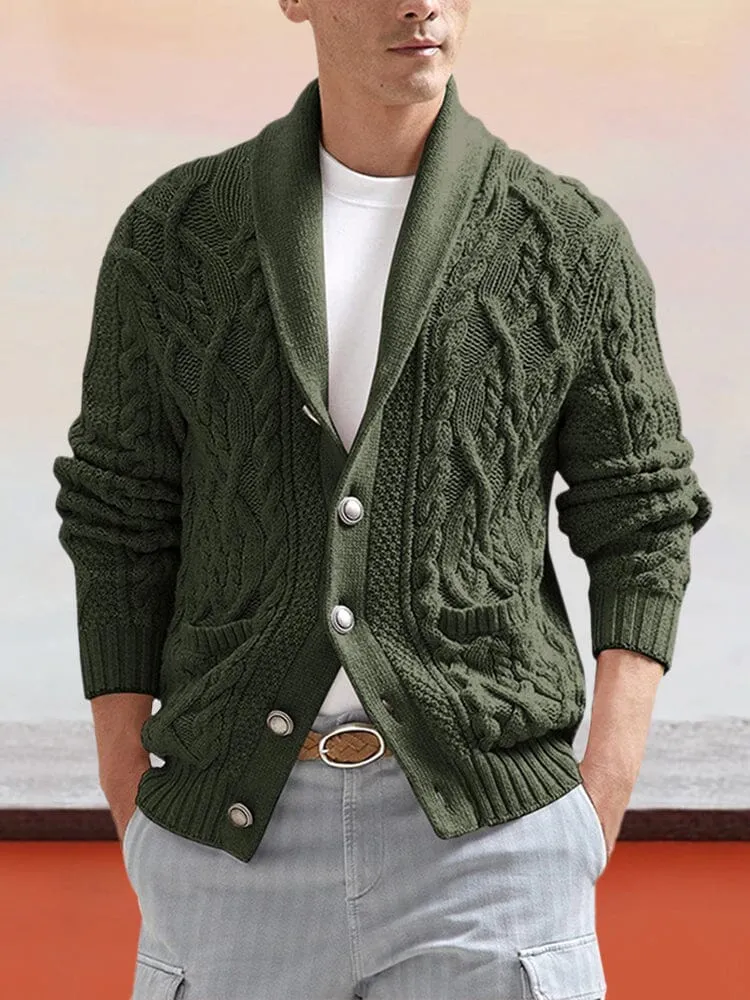 Slim Knitted Long-sleeved Cardigan Sweater